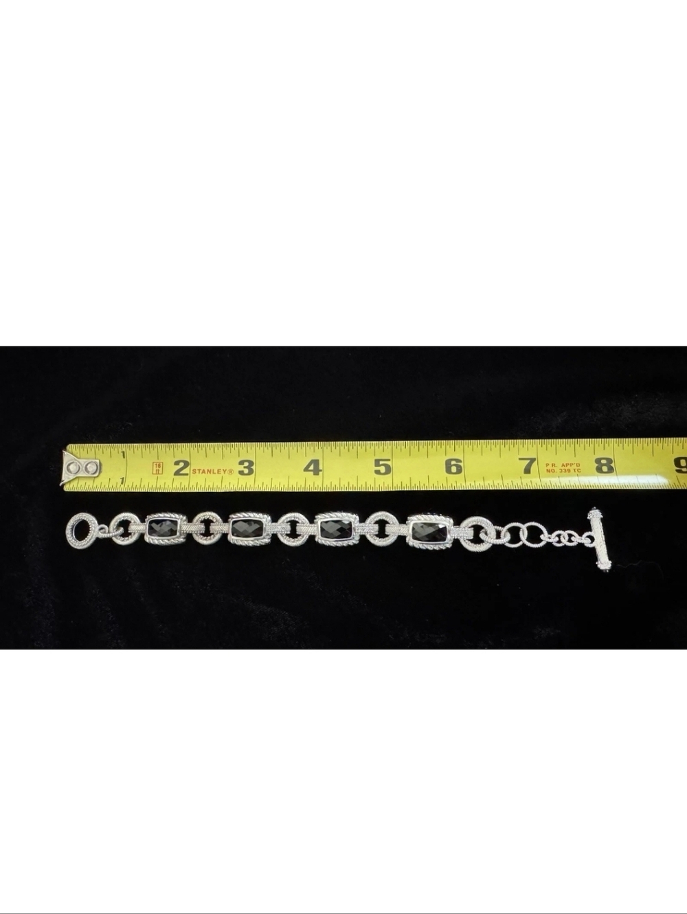 Judith Ripka Black Onyx Sterling Silver Bracelet - Picture 3 of 4